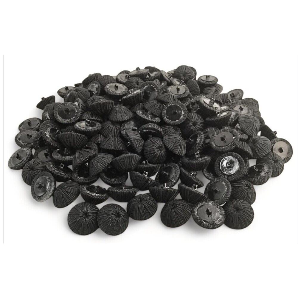 Vintage Black‎ Cord Wrapped Buttons Lot Of 190